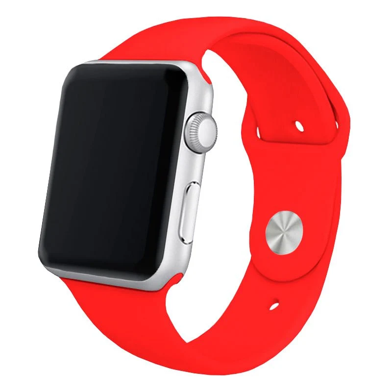 Correia COOL para Apple Watch Series 1 / 2 / 3 / 4 / 5 / 6 / 7 / 8 / 9 / SE (42 / 44 / 45 mm) Borracha Vermelho