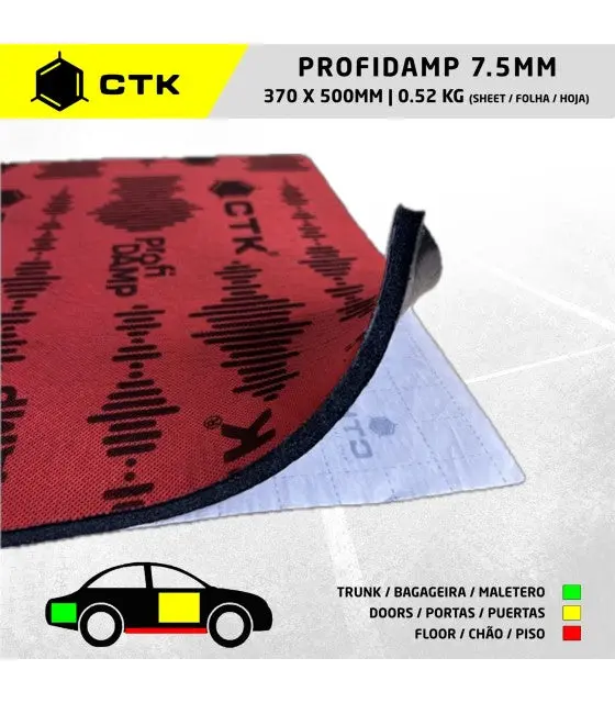 CTK Profidamp 7.5mm 370x500 - Isolamento de Chapa Pesado