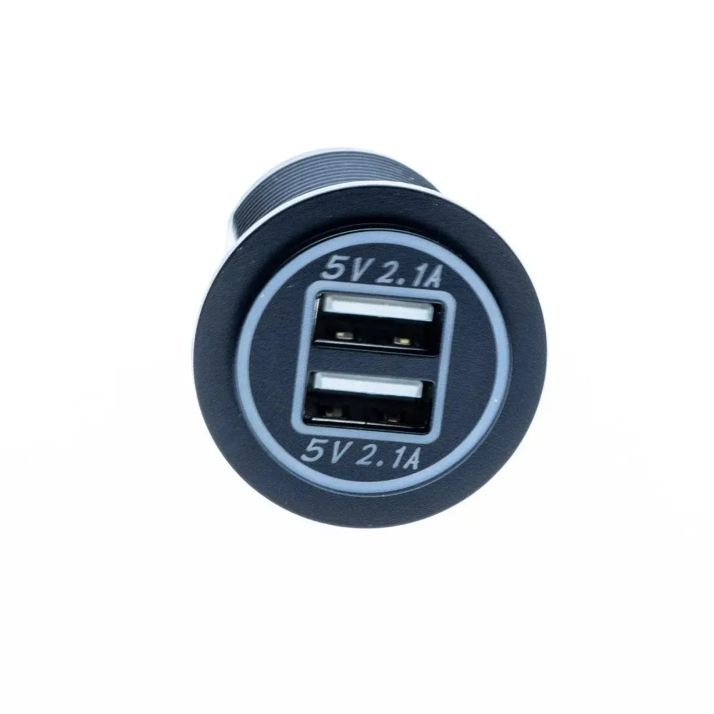 Ficha de Isqueiro para Carro USB 2x 2.1A à Prova d’Água