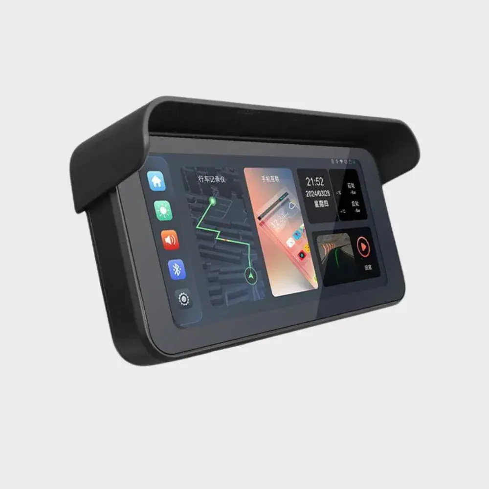 GoFuture F91 Kit – Sistema Multimédia e Gravação para Moto com GPS, CarPlay e Android Auto