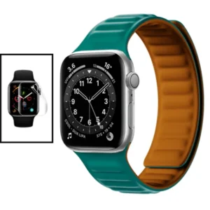 Kit Bracelete Magnetic SmoothSilicone + Película de Hydrogel para Apple Watch Series 7 - 45mm - Azul