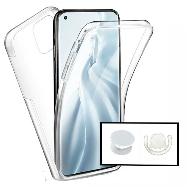 Kit Capa 3x1 360° Impact Protection + 1 GripHolder + 1 Suporte GripHolder Branco para Xiaomi Redmi Note 9T 5G