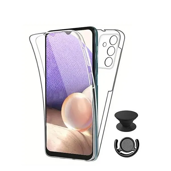 Kit Capa 3x1 360° Impact Protection + 1 GripHolder + 1 Suporte GripHolder Preto para Samsung Galaxy A25 5G - Transparente/...