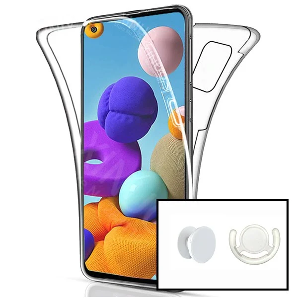 Kit Capa 3x1 360° Impact Protection + 1 GripHolder + 1 Suporte GripHolder Branco para Samsung Galaxy M42 5G