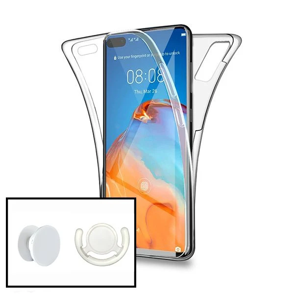 Kit Capa 3x1 360° Impact Protection + 1 GripHolder + 1 Suporte GripHolder Branco para Huawei P40 4G