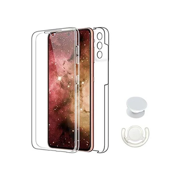 Kit Capa 3x1 360° Impact Protection + 1 GripHolder + 1 Suporte GripHolder Branco para Samsung Galaxy A35 5G - Transparente...