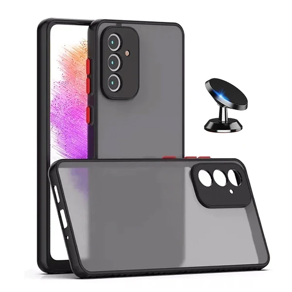 Kit Capa Anti Choque Camera Protection + Suporte Magnético Phonecare Para Samsung Galaxy A13 5G - Preto