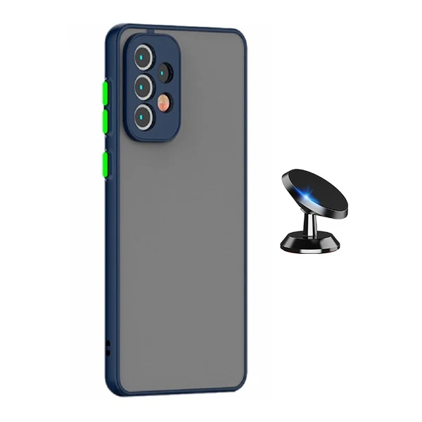 Kit Capa Anti Choque Camera Protection + Suporte Magnético Phonecare Para Samsung Galaxy A13 5G - Azul