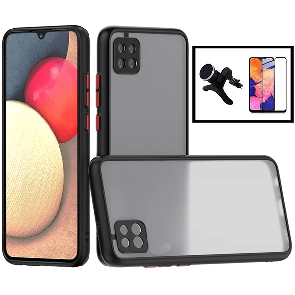 Kit Capa Anti Choque Camera Protection + Película 5D Full Cover + Suporte Magnético Reforçado de Carro para Samsung Galaxy...