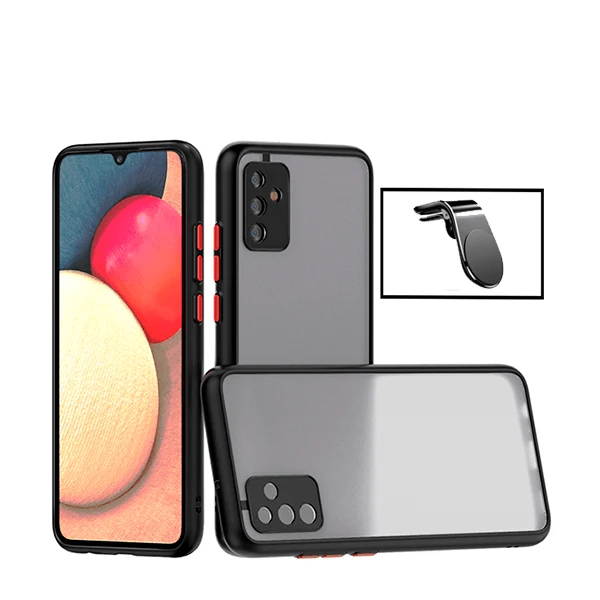 Kit Capa Anti Choque Camera Protection + Suporte Magnético L Safe Driving Carro para Samsung Galaxy M52 5G - Preto