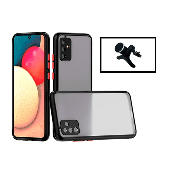 Kit Capa Anti Choque Camera Protection + Suporte Magnético Reforçado de Carro para Samsung Galaxy M52 5G - Preto