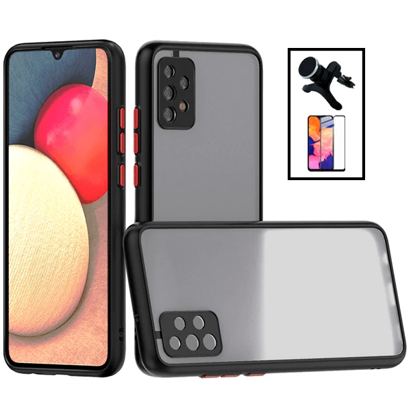 Kit Capa Anti Choque Camera Protection + Película 5D Full Cover + Suporte Magnético Reforçado de Carro para Samsung Galaxy...