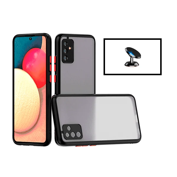 Kit Capa Anti Choque Camera Protection + Suporte Magnético de Carro para Samsung Galaxy M52 5G - Preto