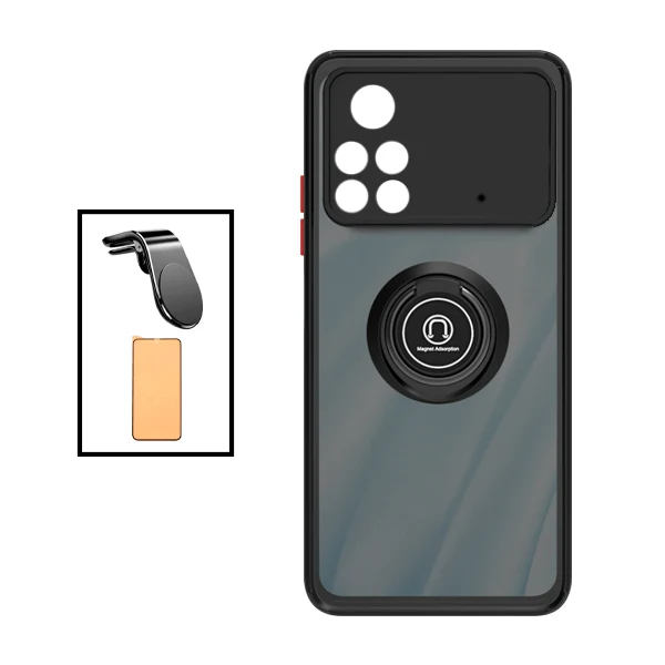 Kit Capa Anti Choque Camera Protection + Vidro Temperado CeramicGlass + Suporte Magnético L Safe Driving Carro para Xiaomi...