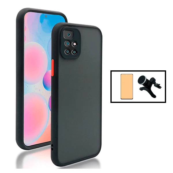 Kit Capa Anti Choque Camera Protection + Vidro Temperado CeramicGlass + Suporte Magnético Reforçado de Carro para Xiaomi R...