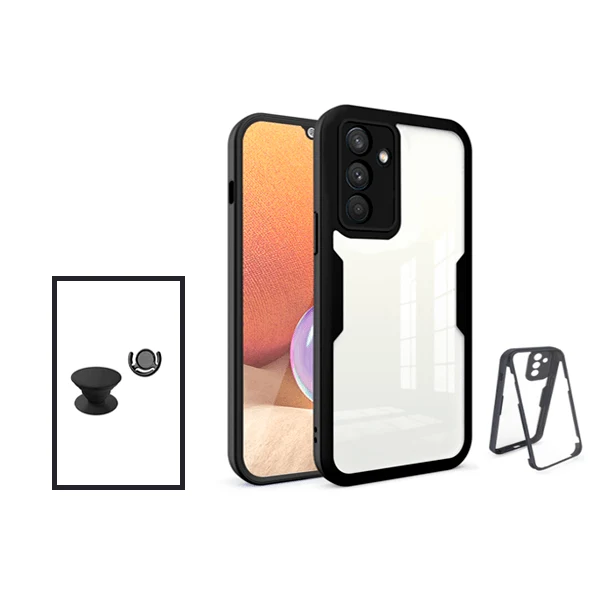 Kit Capa Anti-Crash 360 Protection + 1 GripHolder + 1 Suporte GripHolder Preto para Samsung Galaxy M52 5G - Preto