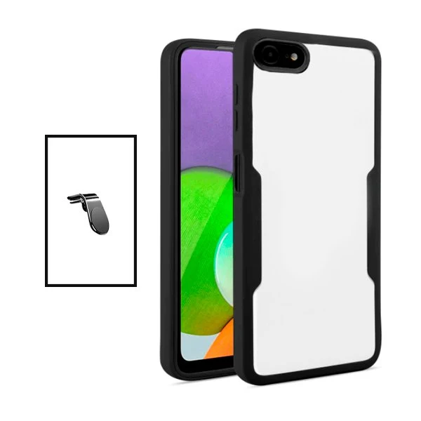 Kit Capa Anti-Crash 360 Protection + Suporte Magnético L Safe Driving Carro para Apple iPhone 7 / 8 / SE 2020 / SE 2022 -...