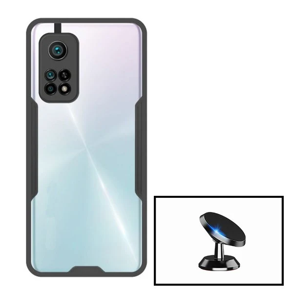 Kit Capa Anti-Impact Clear Armor + Suporte Magnético para Xiaomi Mi 10T 5G