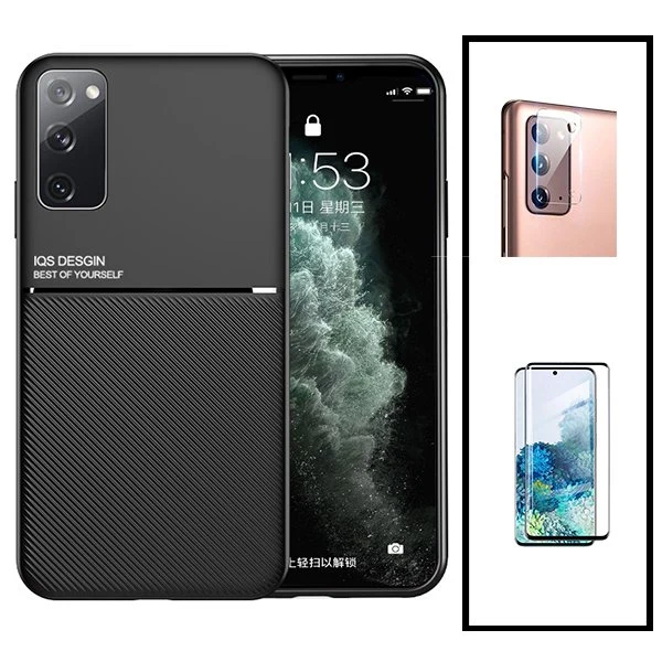 Kit Capa Magnetic Lux + 5D Full Cover + Película de Câmara Traseira para Samsung Galaxy S20 FE