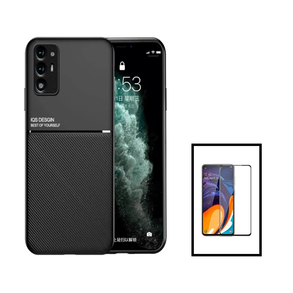 Kit Capa Magnetic Lux + 5D Full Cover para Oppo Reno5 Z - Preto