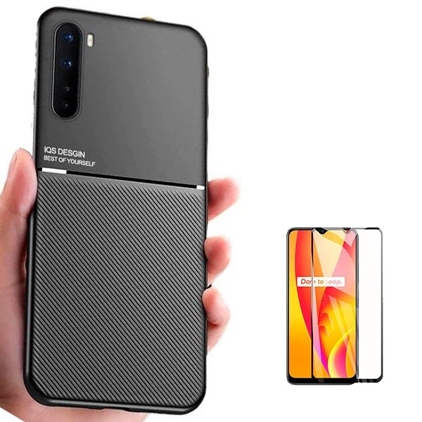 Kit Capa Magnetic Lux + 5D Full Cover para Realme X3