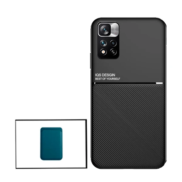 Kit Capa Magnetic Lux + Magnetic Wallet Azul para Xiaomi Poco X4 Pro 5G