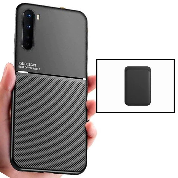 Kit Capa Magnetic Lux + Magnetic Wallet Preto para Realme X3