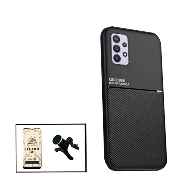 Kit Capa Magnetic Lux + Película CeramicGlass + Suporte Magnético de Carro Reforçado para Samsung Galaxy M32 5G