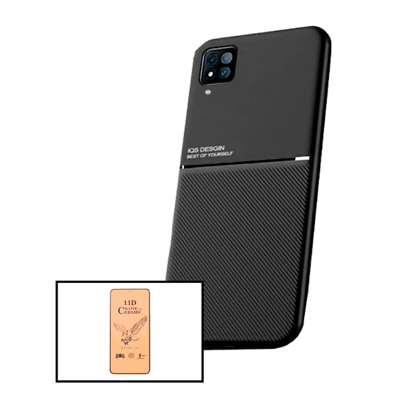 Kit Capa Magnetic Lux + Película CeramicGlass Curved para Samsung Galaxy M32