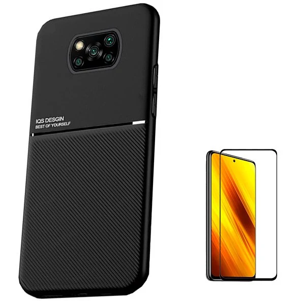 Kit Capa Magnetic Lux + Película Câmara Traseira para Xiaomi Poco X3 Pro