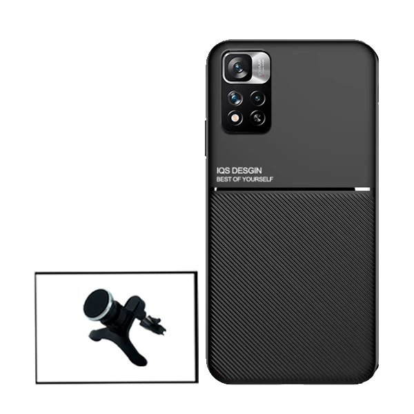 Kit Capa Magnetic Lux + Suporte Magnético de Carro Reforçado para Xiaomi Redmi Note 11E Pro