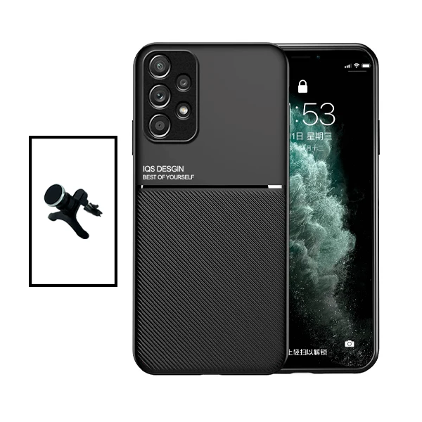Kit Capa Magnetic Lux + Suporte Magnético de Carro Reforçado para Samsung Galaxy A53 5G - Preto