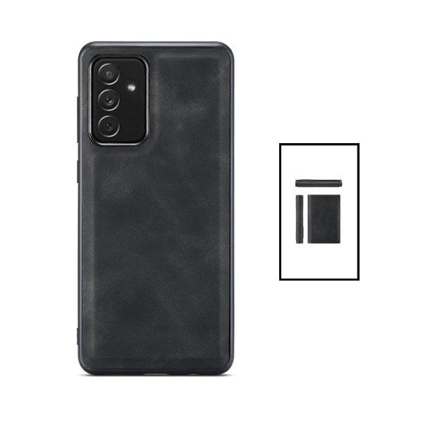 Kit Capa MagneticLeather + Carteira Magnetic Wallet para Samsung Galaxy A13 5G - Preta