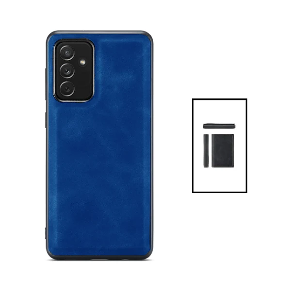 Kit Capa MagneticLeather + Carteira Magnetic Wallet para Samsung Galaxy A13 5G - Azul