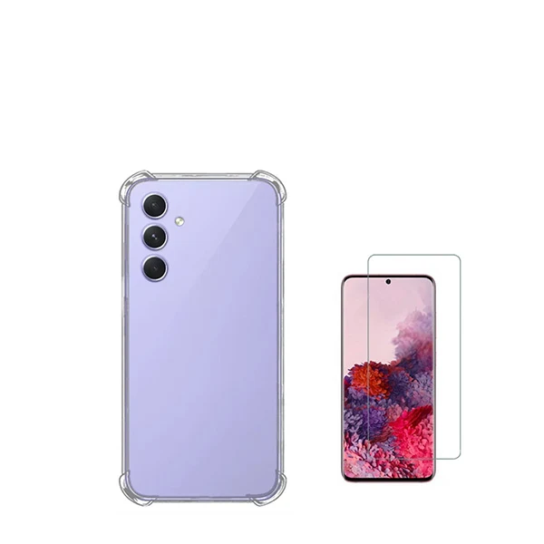 Kit Capa SuperProtect Anti-Shock + Película de Vidro Clearglass para Samsung Galaxy A55 5G - Transparente