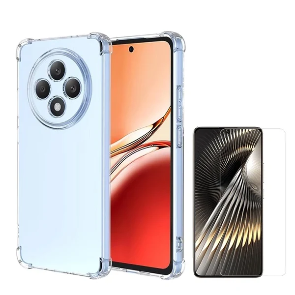 Kit Capa Superprotect Anti-Shock + Película de Vidro Clearglass para Oppo Reno12 FS 4G - Transparente
