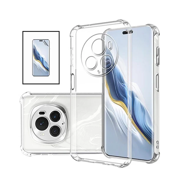 Kit Capa SuperProtect Anti-Shock + Pelicula Hydrogel Frente para Honor Magic6 Pro - Transparente