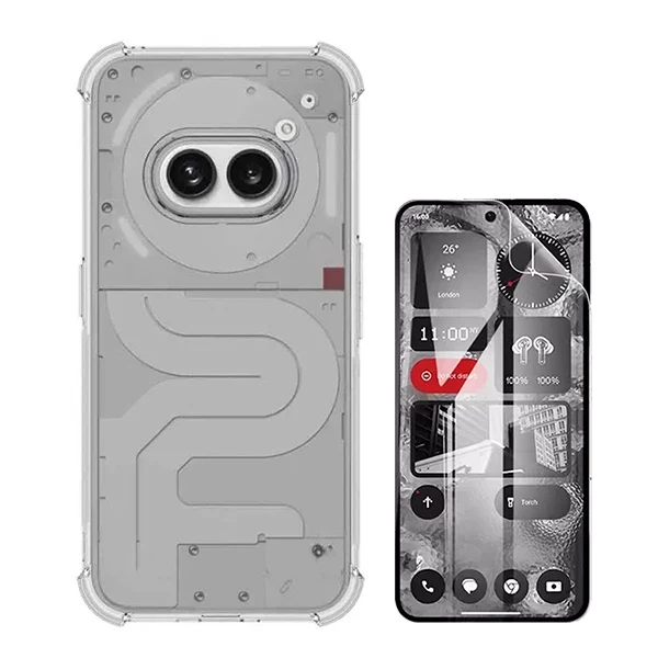 Kit Capa Superprotect Anti-Shock + Pelicula Hydrogel Frente para Nothing Phone (2a) Plus - Transparente