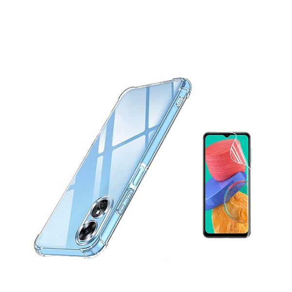 Kit Capa SuperProtect Anti-Shock + Pelicula Hydrogel Frente para Oppo A18 - Transparente