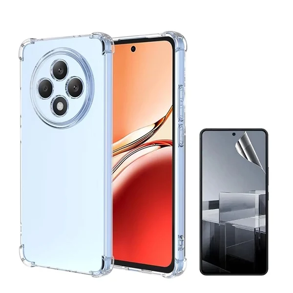Kit Capa Superprotect Anti-Shock + Pelicula Hydrogel Frente para Oppo Reno12 F 4G - Transparente
