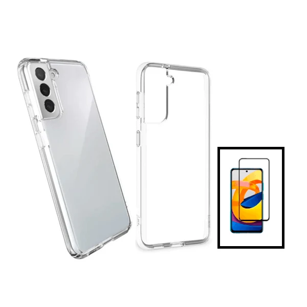 Kit Capa SuperProtect Anti-Shock + Vidro Premium Full Cover para Samsung Galaxy S22+ Plus 5G - Transparente