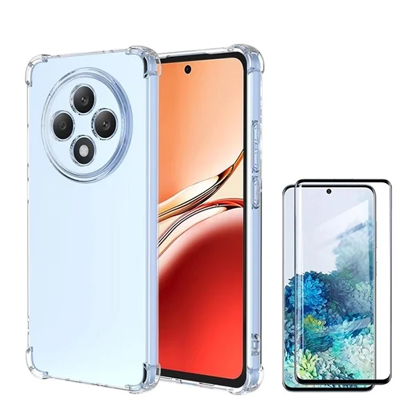 Kit Capa Superprotect Anti-Shock + Vidro Premium Full Cover para Oppo Reno12 FS 4G - Transparente