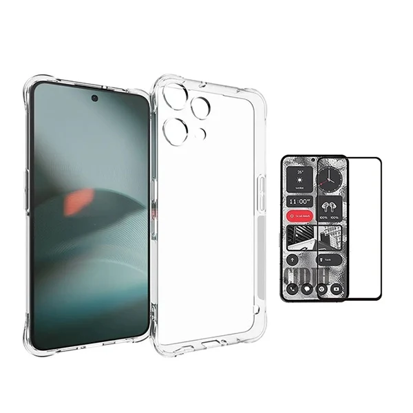 Kit Capa Superprotect Anti-Shock + Vidro Temperado PHONECARE Para Nothing Phone (3a) Lite - Transparente