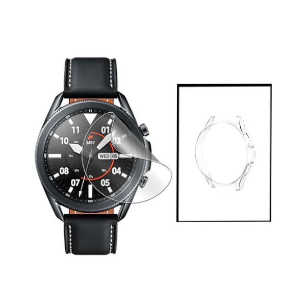 Kit Capa SuperProtect + Película Hydrogel para Samsung Galaxy Watch3 45mm