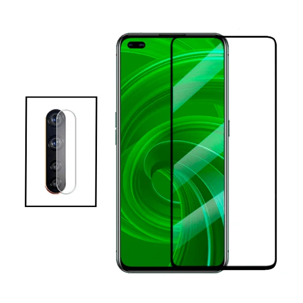 Kit Película de Camara Traseira + Vidro Premium Full Cover para OnePlus Nord