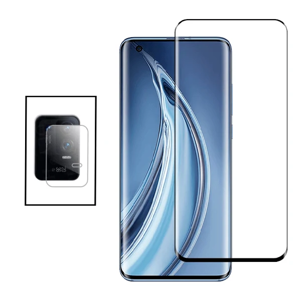 Kit Película de Camara Traseira + Vidro Premium Full Cover Curved para Xiaomi Mi 11 Ultra