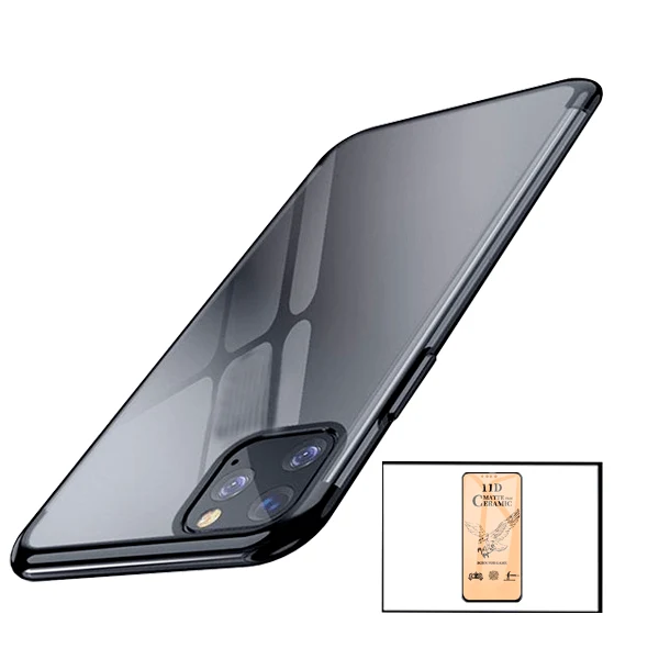 Kit Película CeramicGlass + Capa SlimArmor para Apple iPhone 13 - Preto
