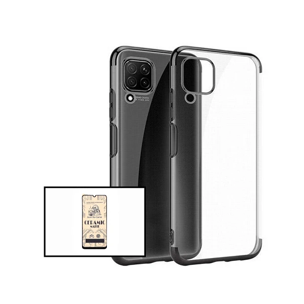 Kit Película CeramicGlass + Capa SlimArmor para Samsung Galaxy A12 Nacho - Preto