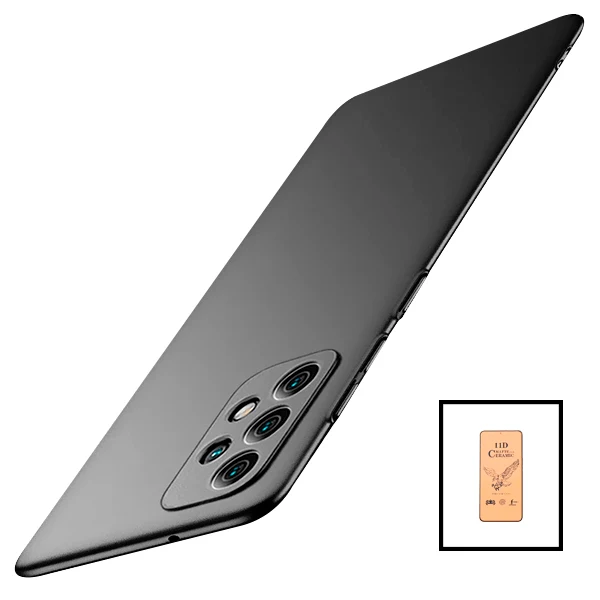Kit Película CeramicGlass + Capa SlimShield para Samsung Galaxy A52 5G Preto