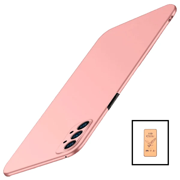 Kit Película CeramicGlass + Capa SlimShield para Samsung Galaxy A52s 5G Rosa